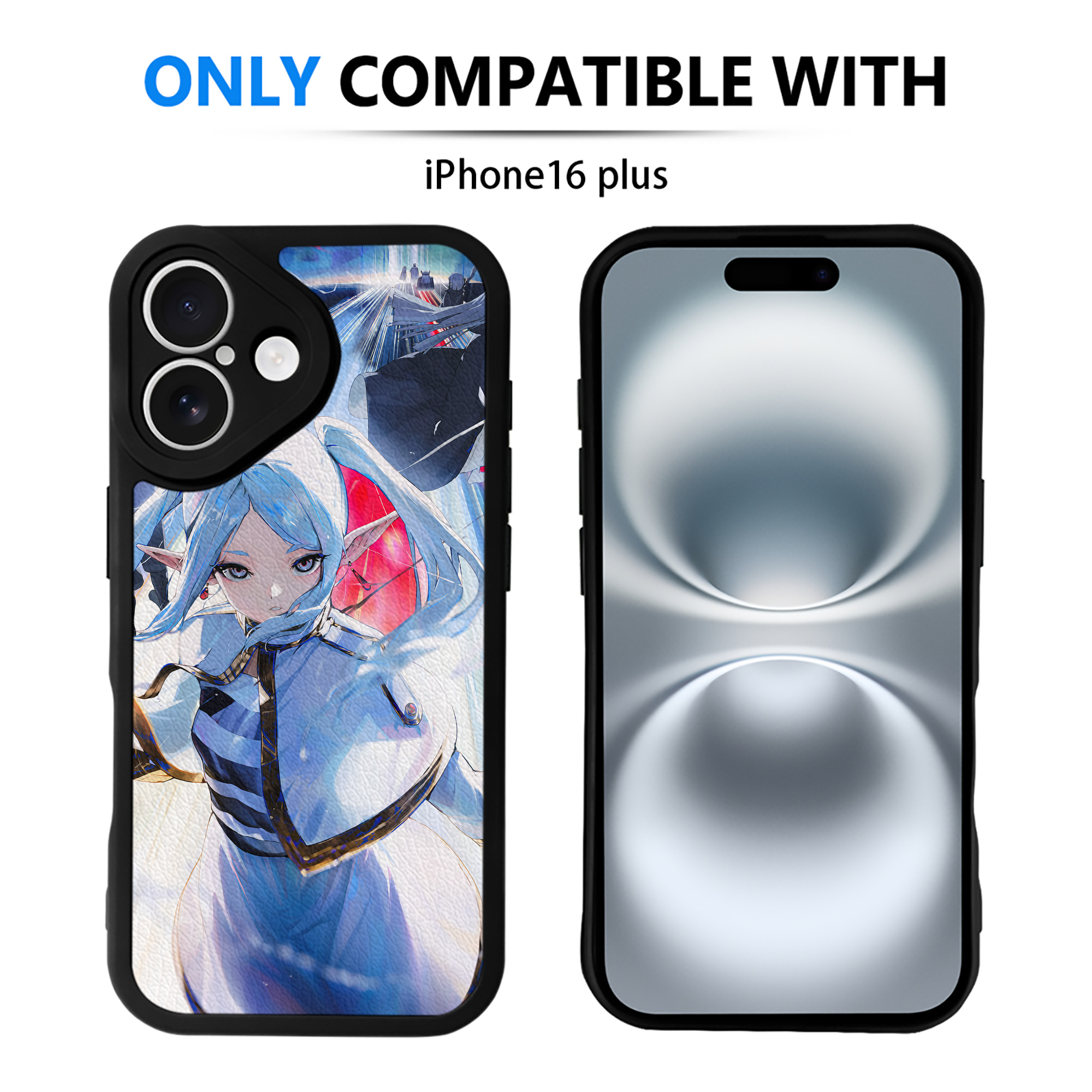 （画像用） 葬送のフリーレン Frieren 【iPhone 16シリーズ対応】シリコンスマホケース（レザー調） 材質：シリコン